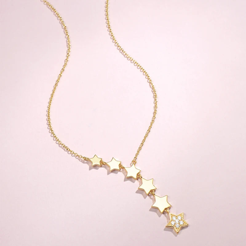 Collier étoiles acier inoxydable Tendance